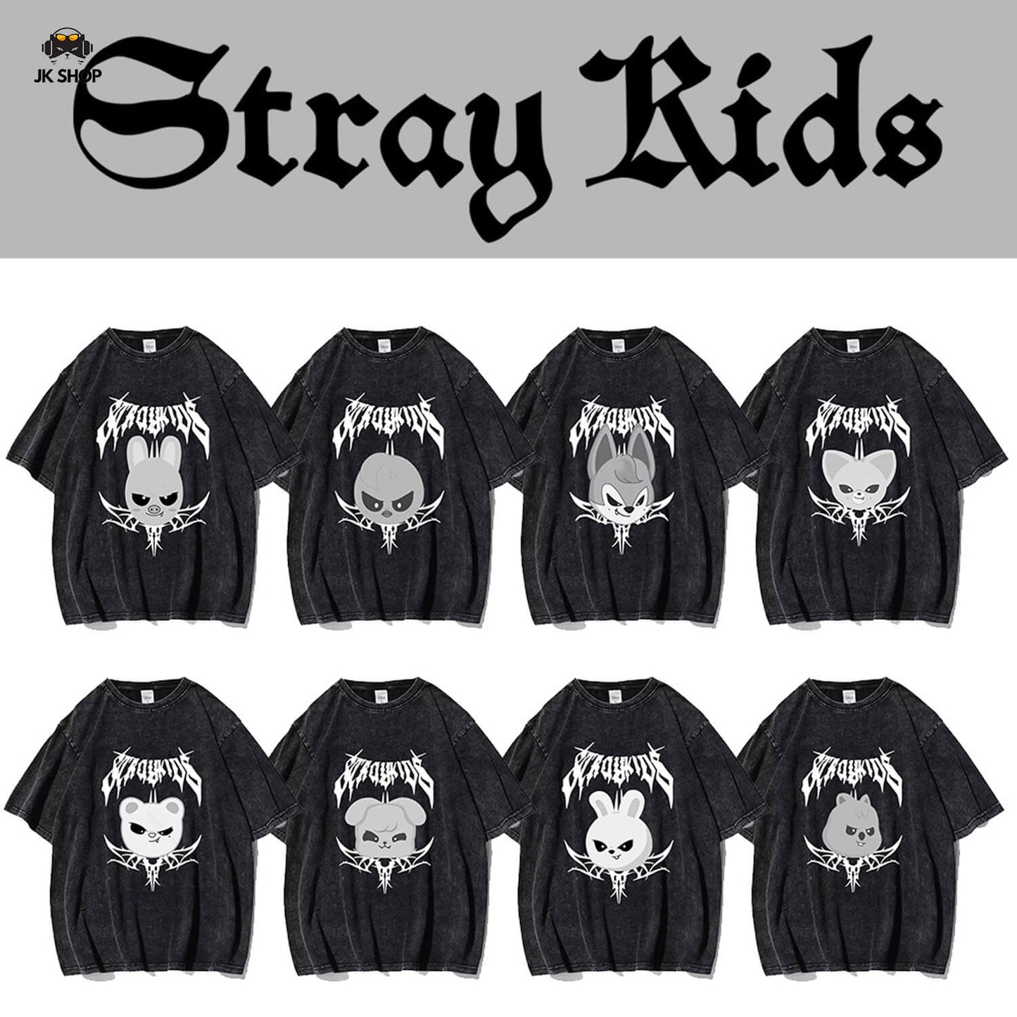 StrayKids Domin ATE Tour Vintage Washed T-Shirt Collection1