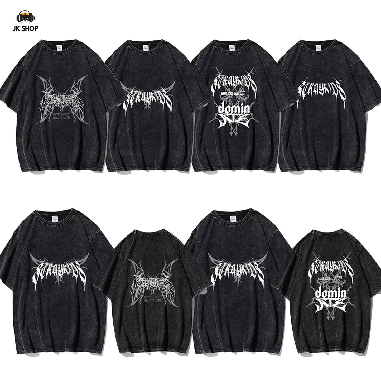 StrayKids Domin ATE Tour Vintage Washed T-Shirt Collection2