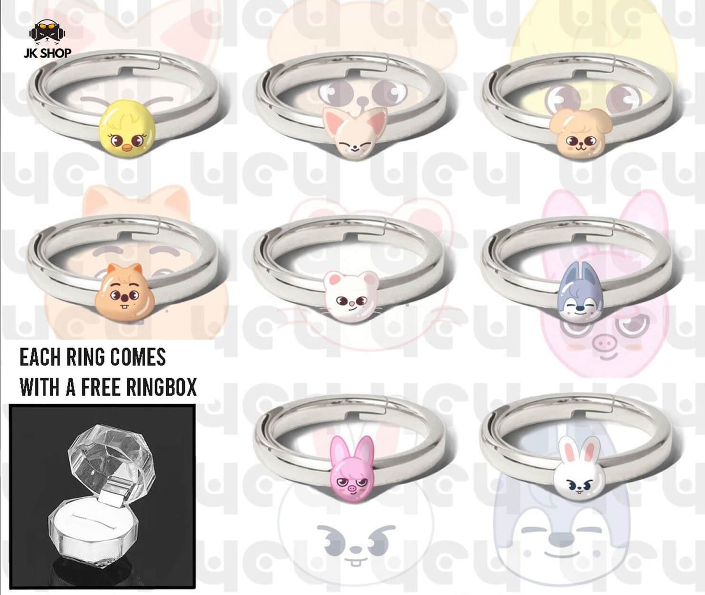 StrayKids SKzoo Acrylic Ring