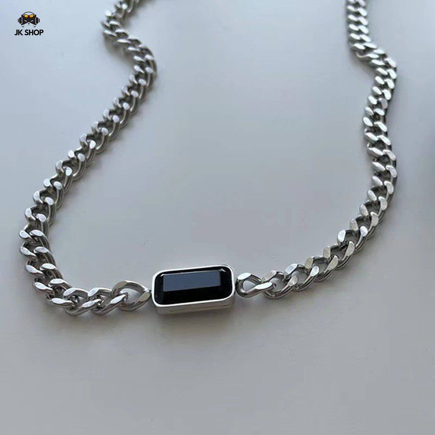 StrayKids BangChan Black Stone Necklace