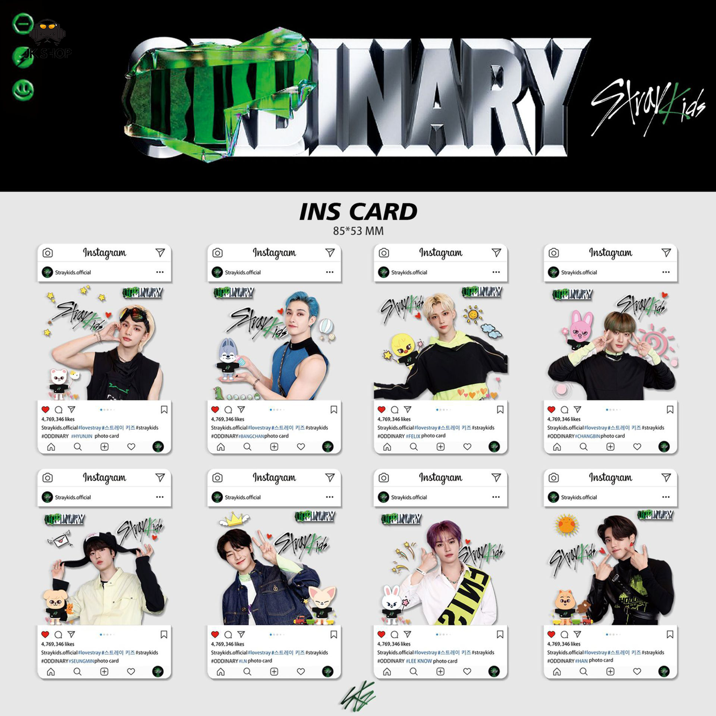 Straykids Transparent instagram Card Collection<New KARMA Collection!>