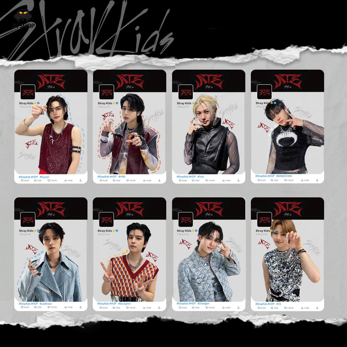 Straykids Transparent instagram Card Collection<New KARMA Collection!>