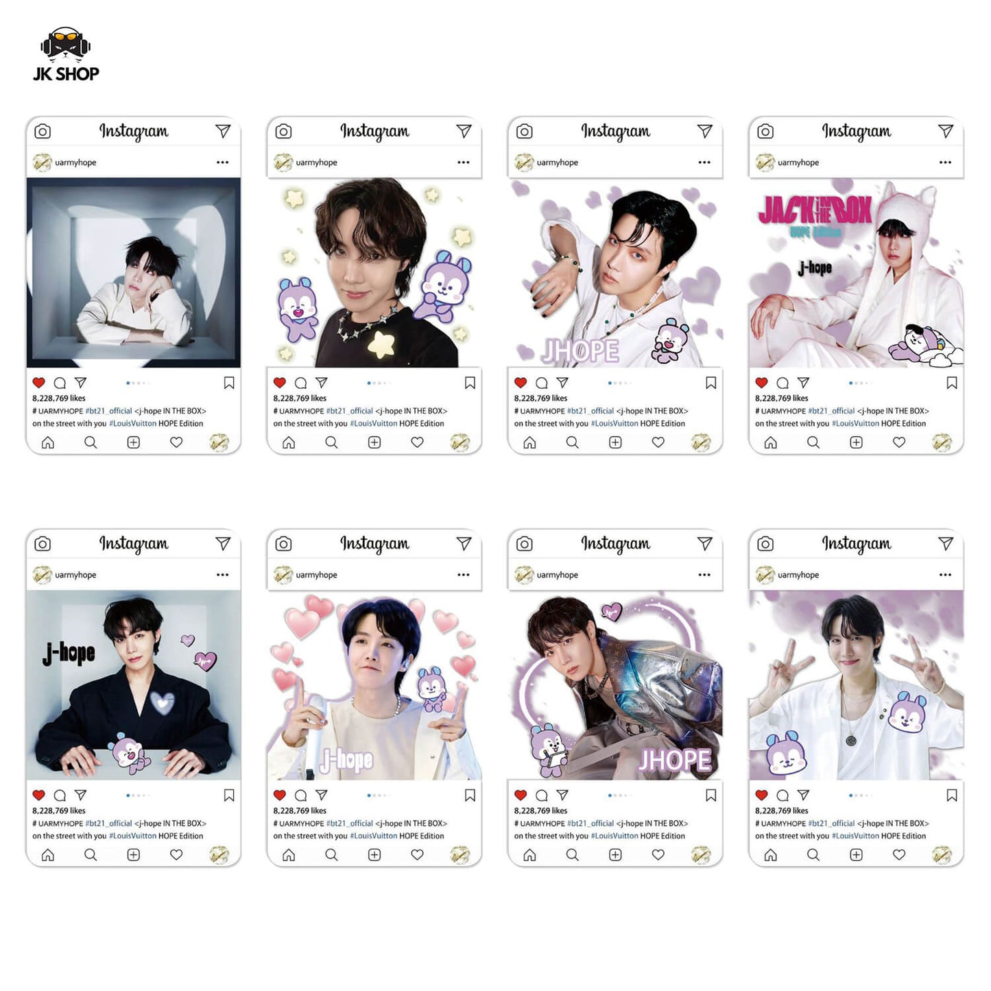 BTS Transparent Instagram Card