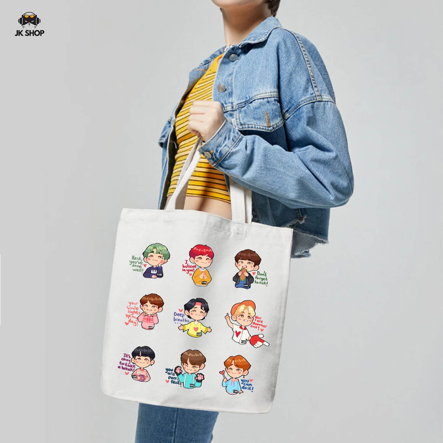 StrayKids Cartoon Totebag