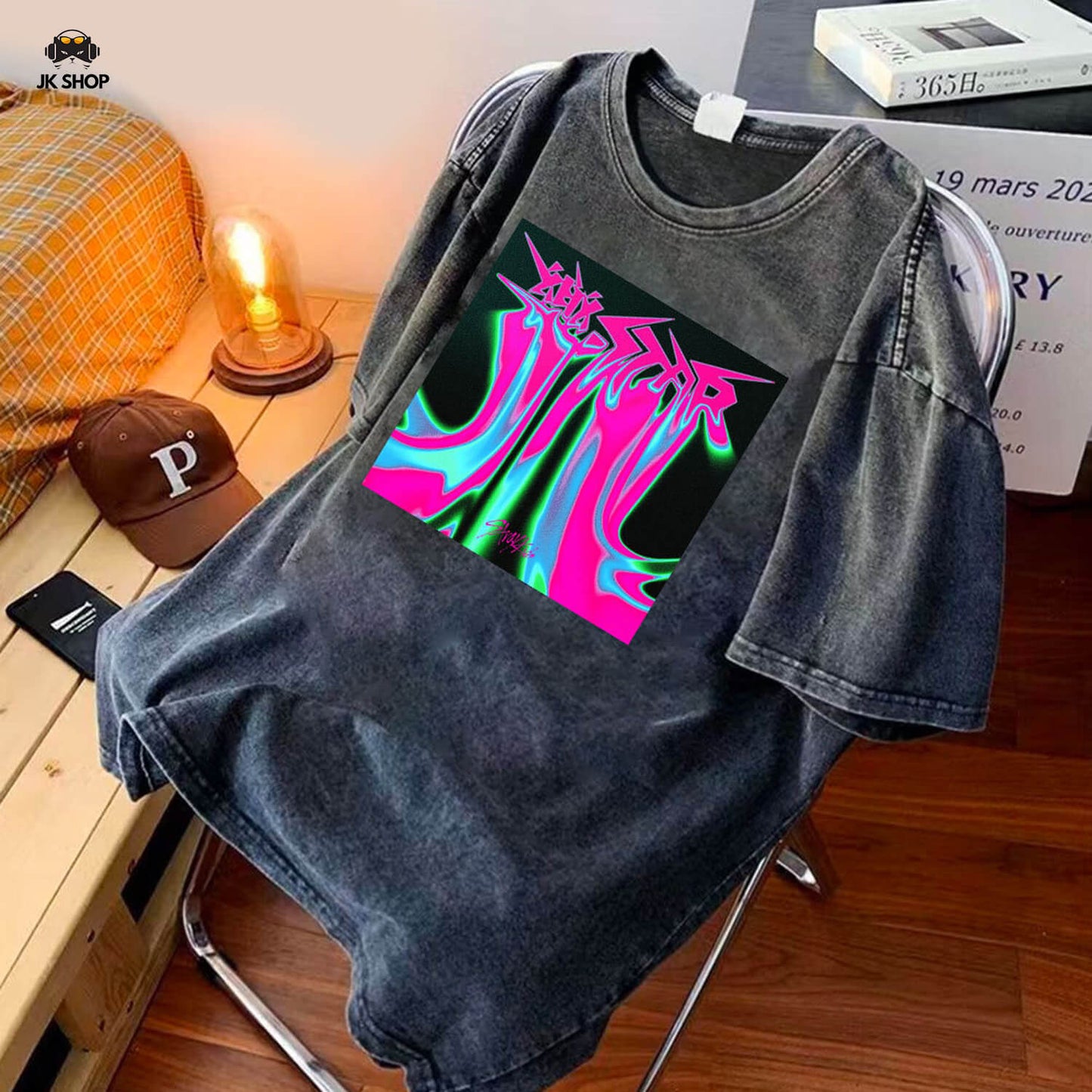 StrayKids RockStar Vintage Washed T-Shirt