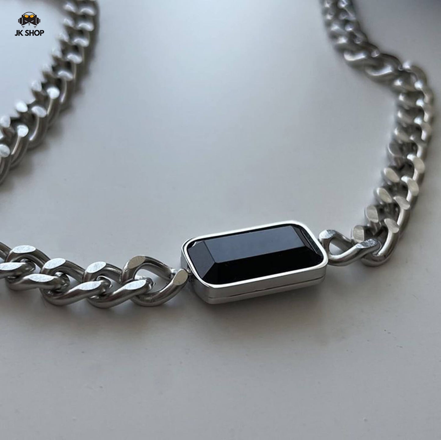 StrayKids BangChan Black Stone Necklace