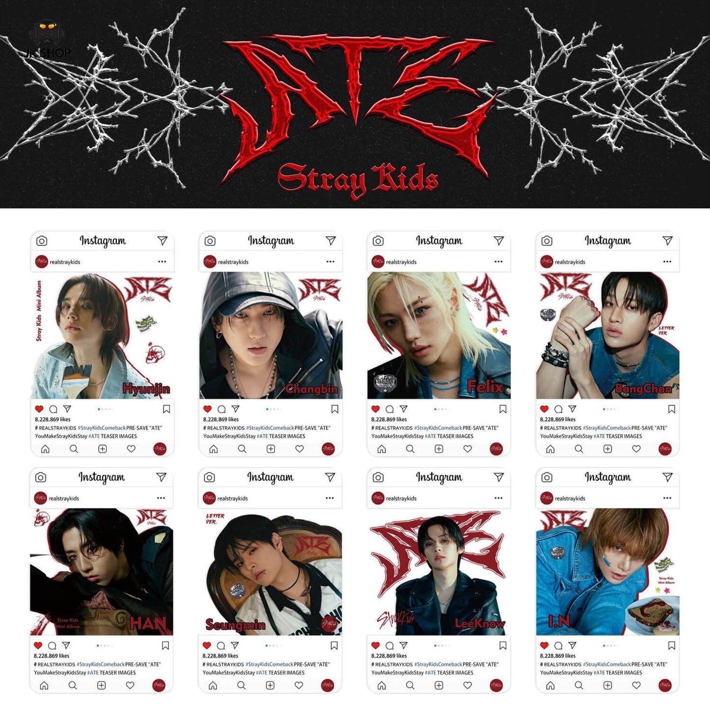 Straykids Transparent instagram Card Collection<New KARMA Collection!>