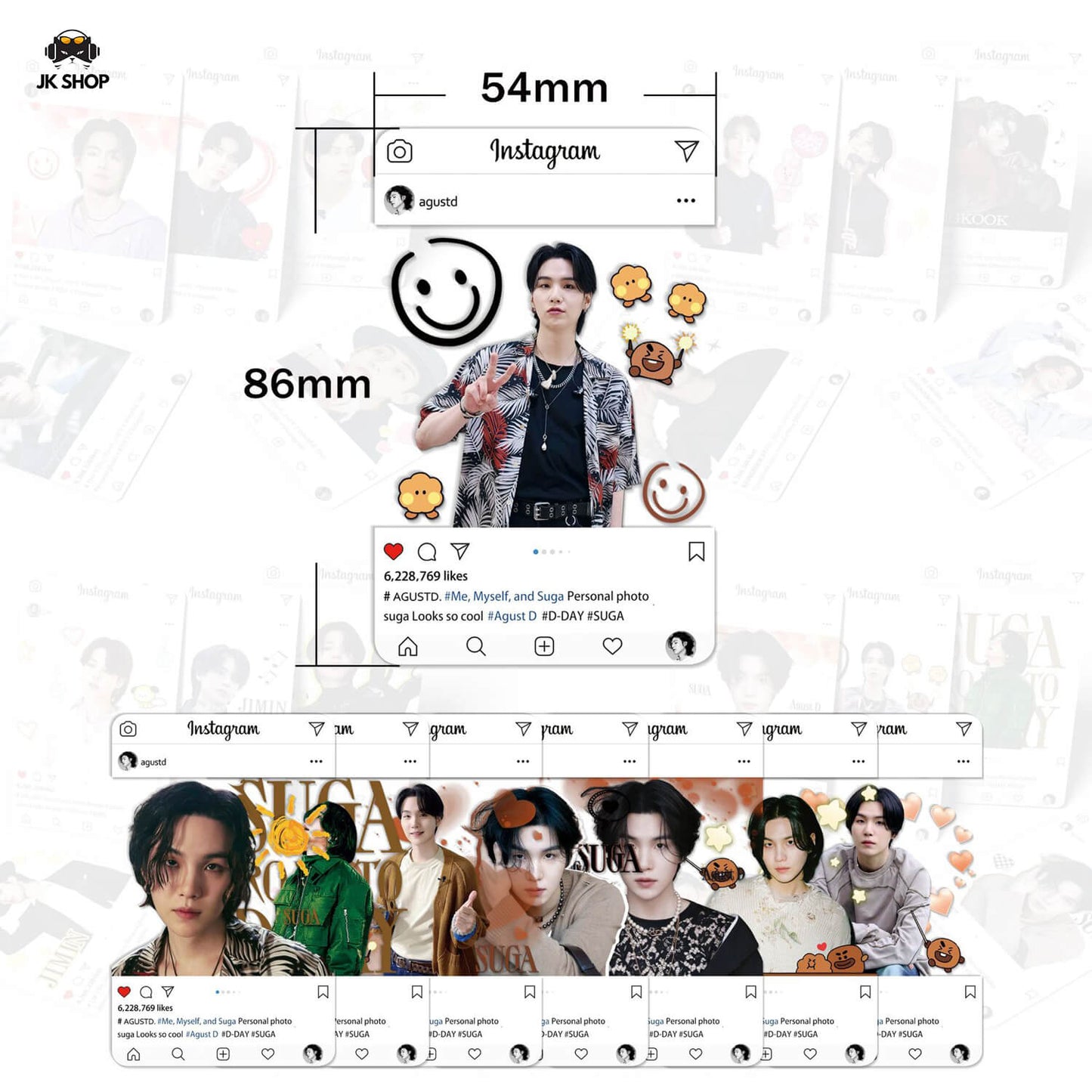 BTS Transparent Instagram Card