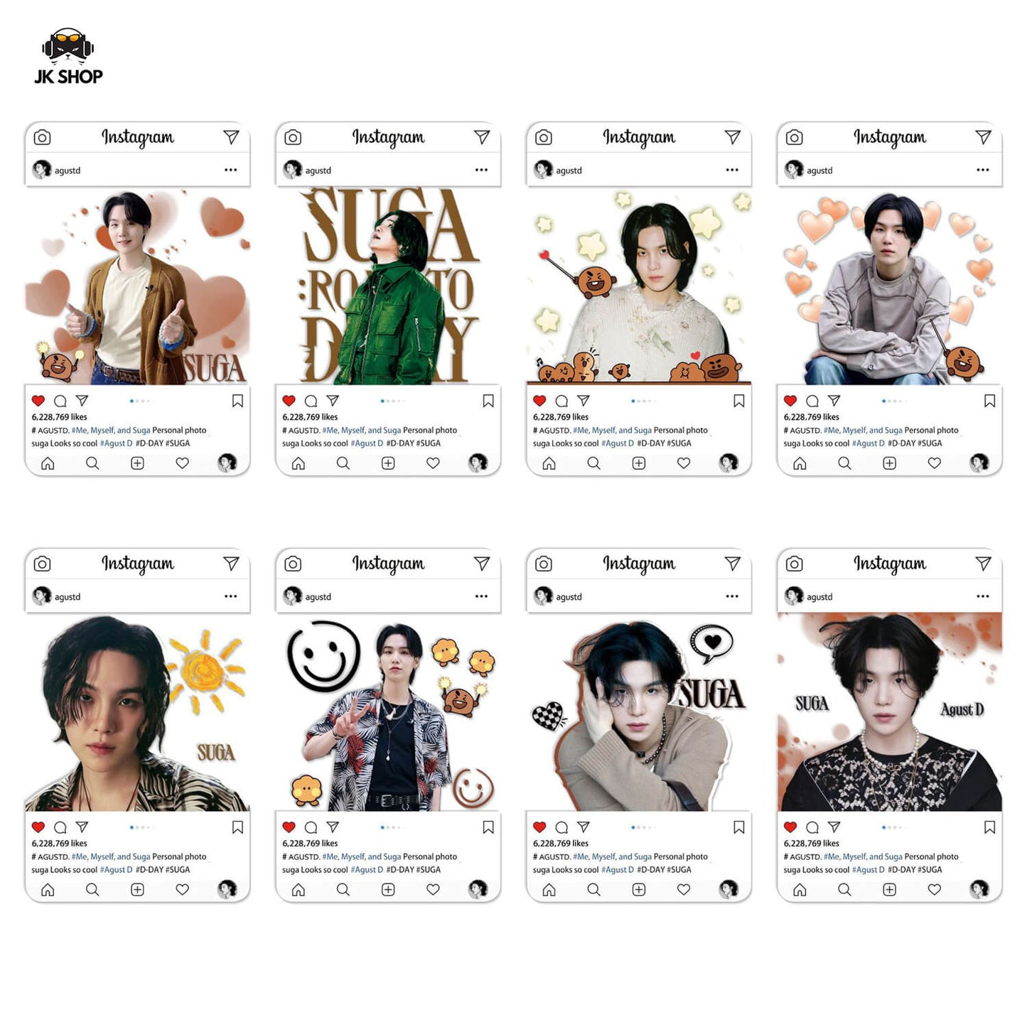 BTS Transparent Instagram Card