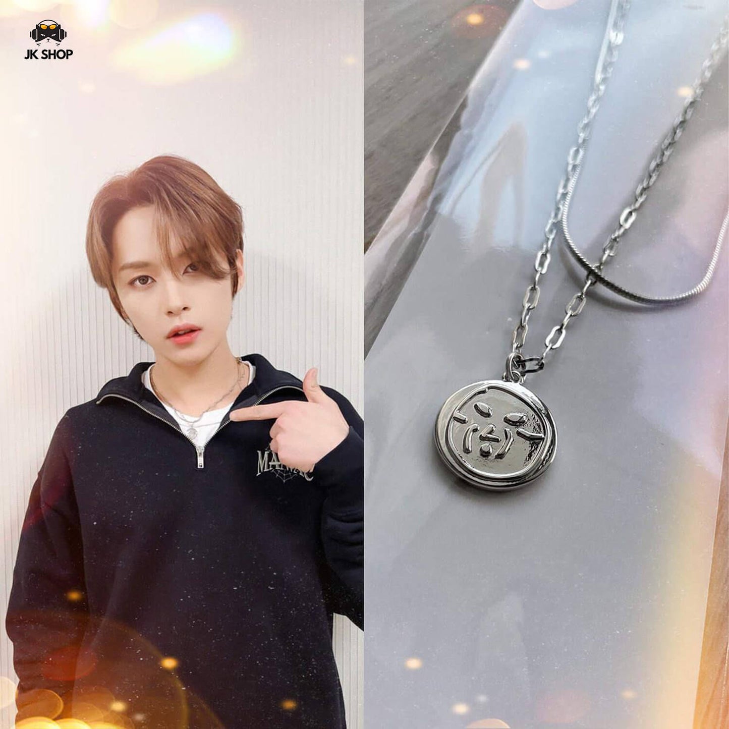 StrayKids Leeknow Wrinkled Necklace Maniac