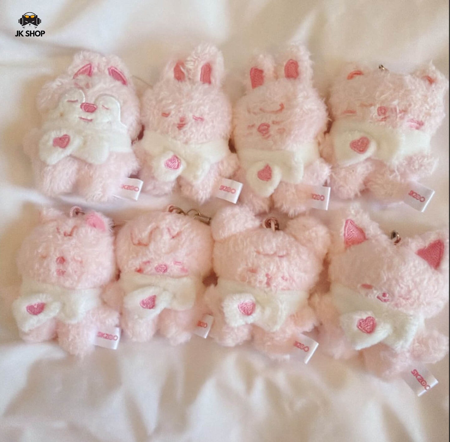 SK pink mini Scarf Plushies