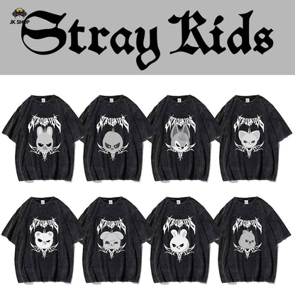 StrayKids Domin ATE Tour Vintage Washed T-Shirt Collection1
