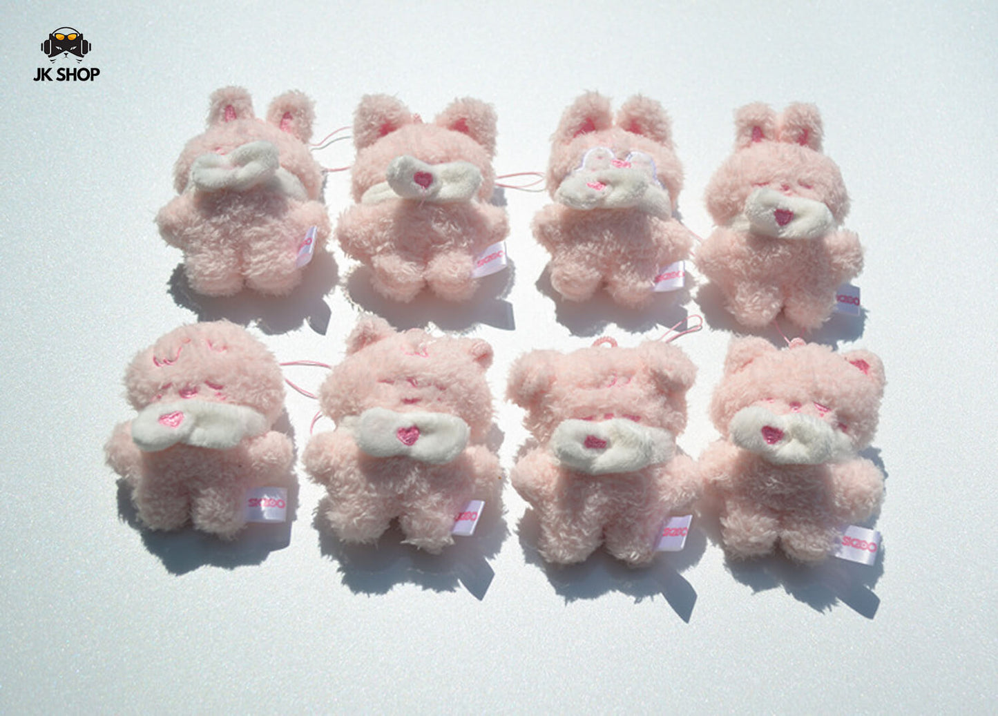 SK pink mini Scarf Plushies