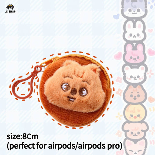 SK Mini Plush Airpods Pouch Coin Purse
