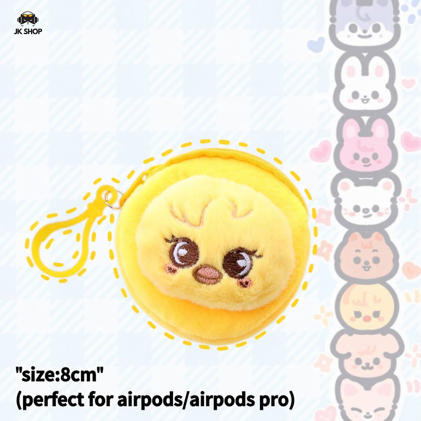 SK Mini Plush Airpods Pouch Coin Purse