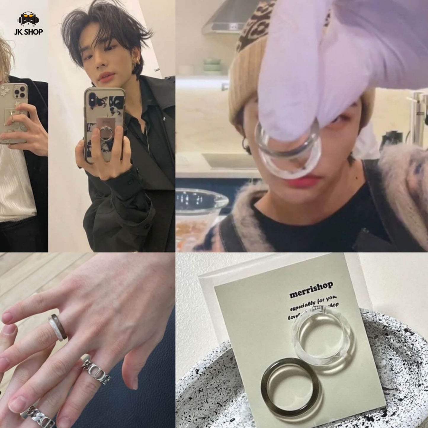 SK Felix&Hyunjin Transparent Love Ring