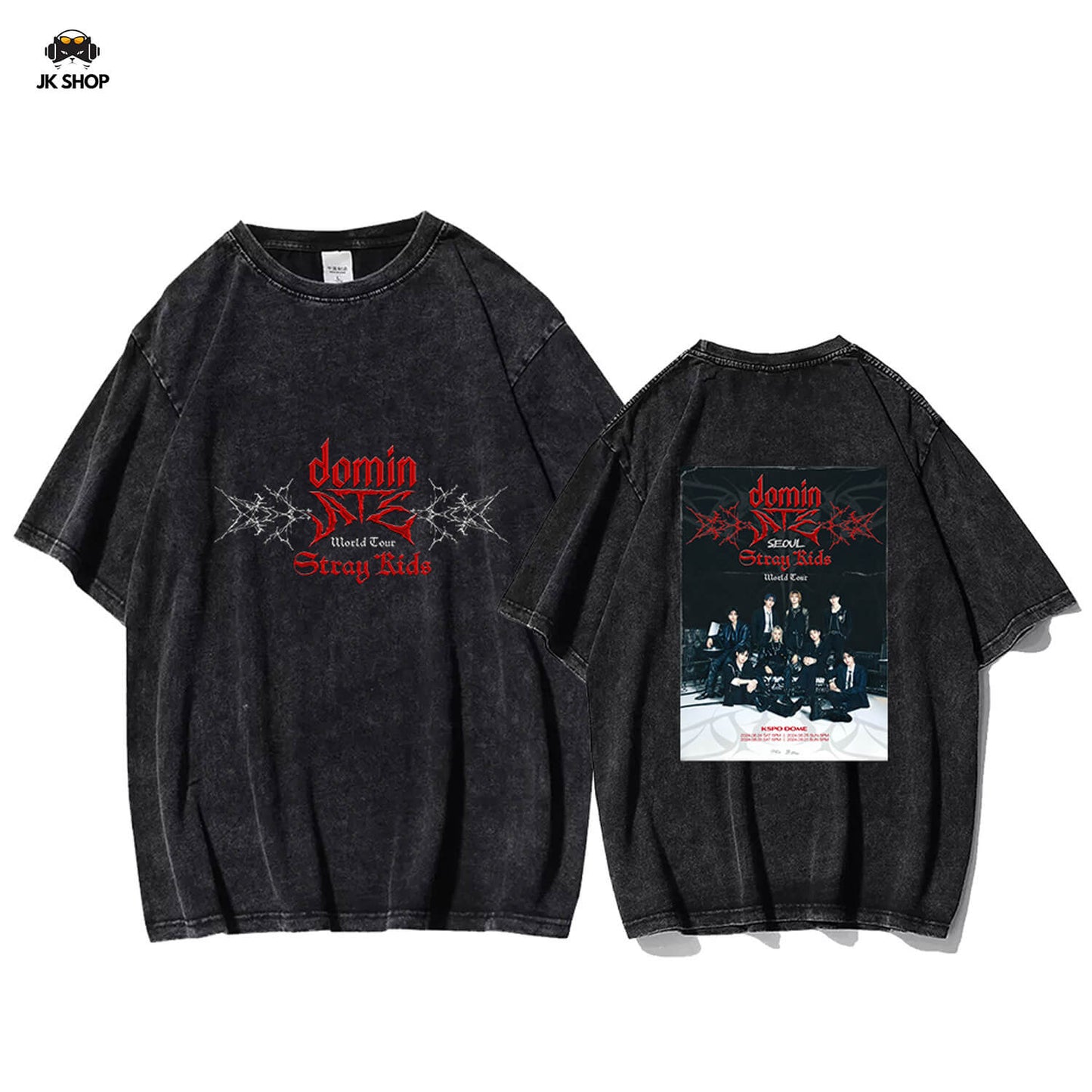 StrayKids insipired ATE Vintage Washed T-Shirt