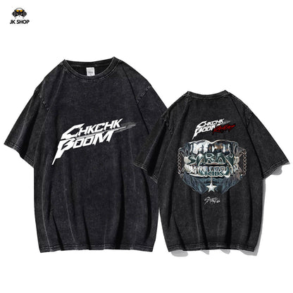 StrayKids insipired SLASH Vintage Washed T-Shirt