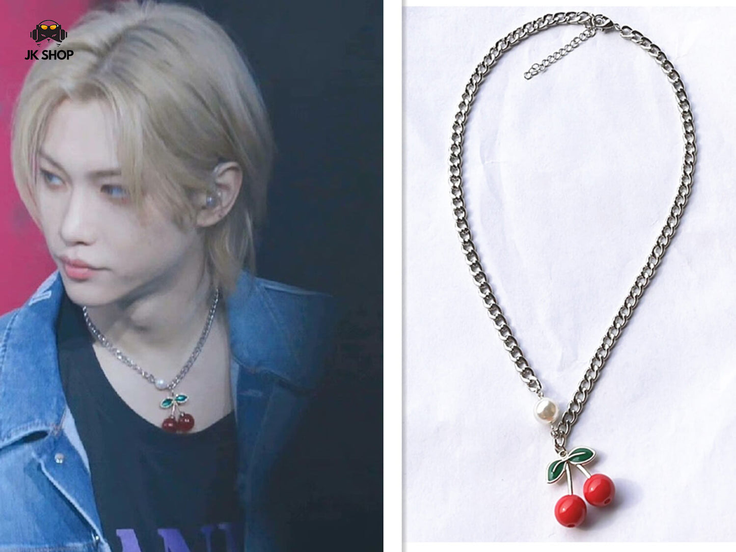 StrayKids Felix Pearl&Cheery Necklaces