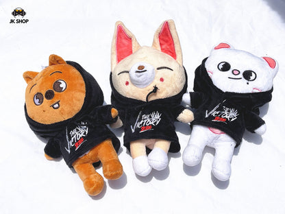 StrayKids Plushies in VICTORY hoodie