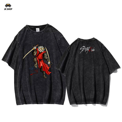 StrayKids insipired SLASH Vintage Washed T-Shirt