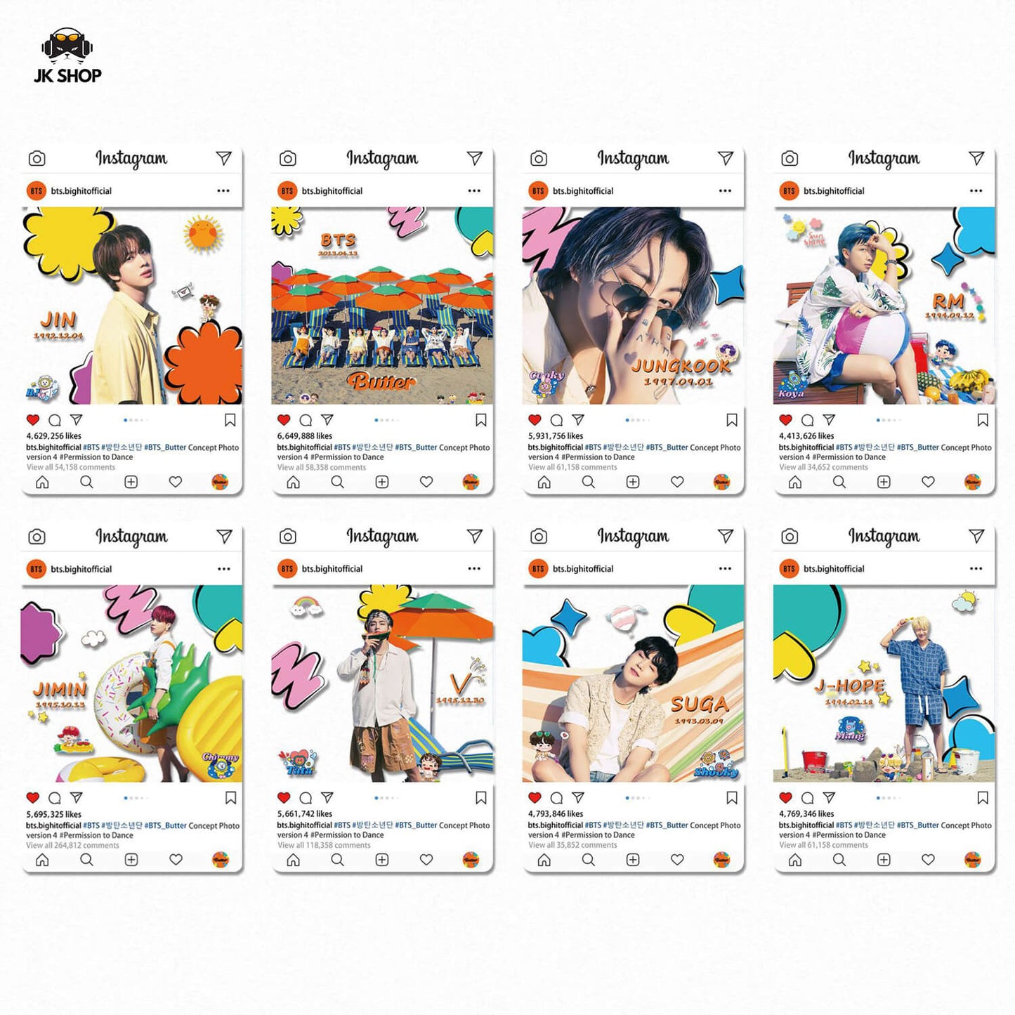 BTS Transparent Instagram Card