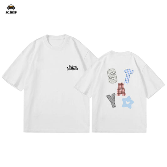 Stay in our little house Pure Cotton T-Shirt