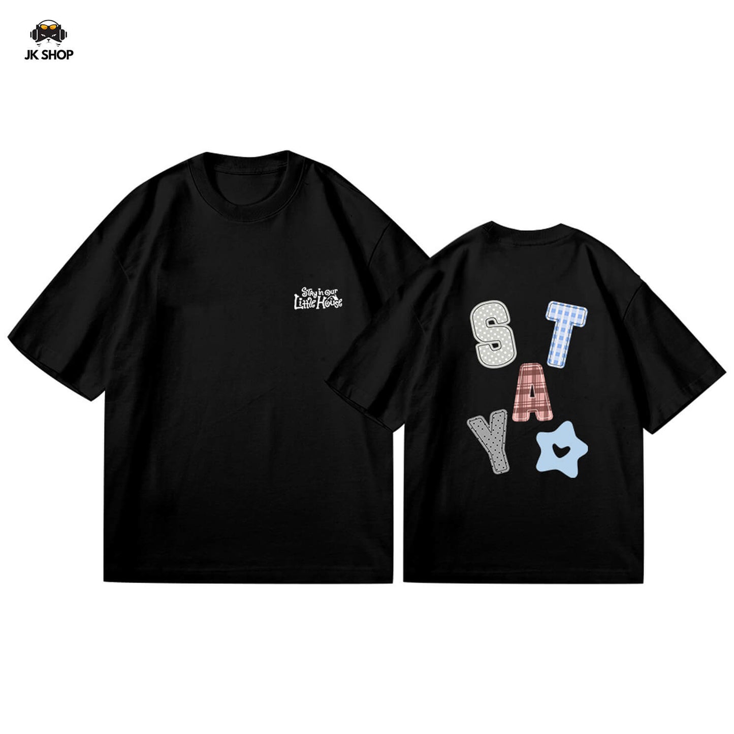 Stay in our little house Pure Cotton T-Shirt