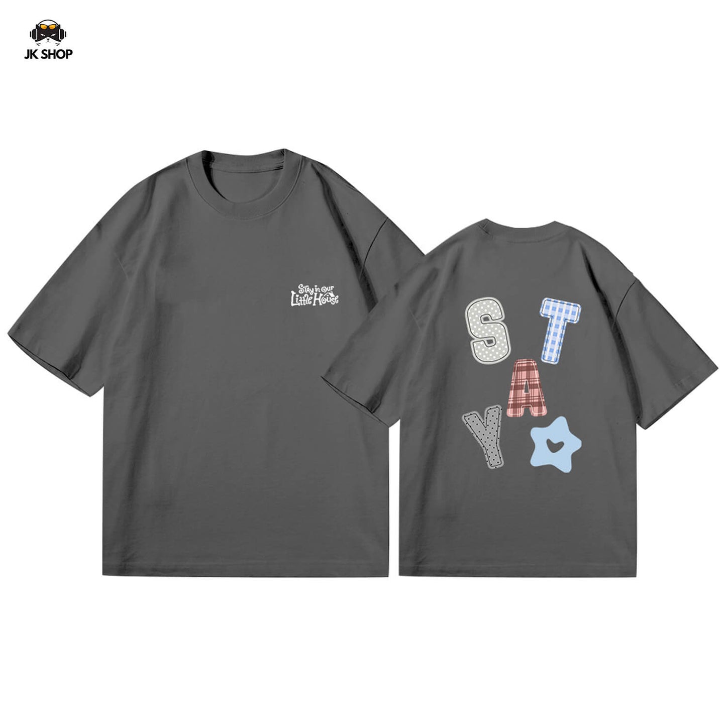 Stay in our little house Pure Cotton T-Shirt