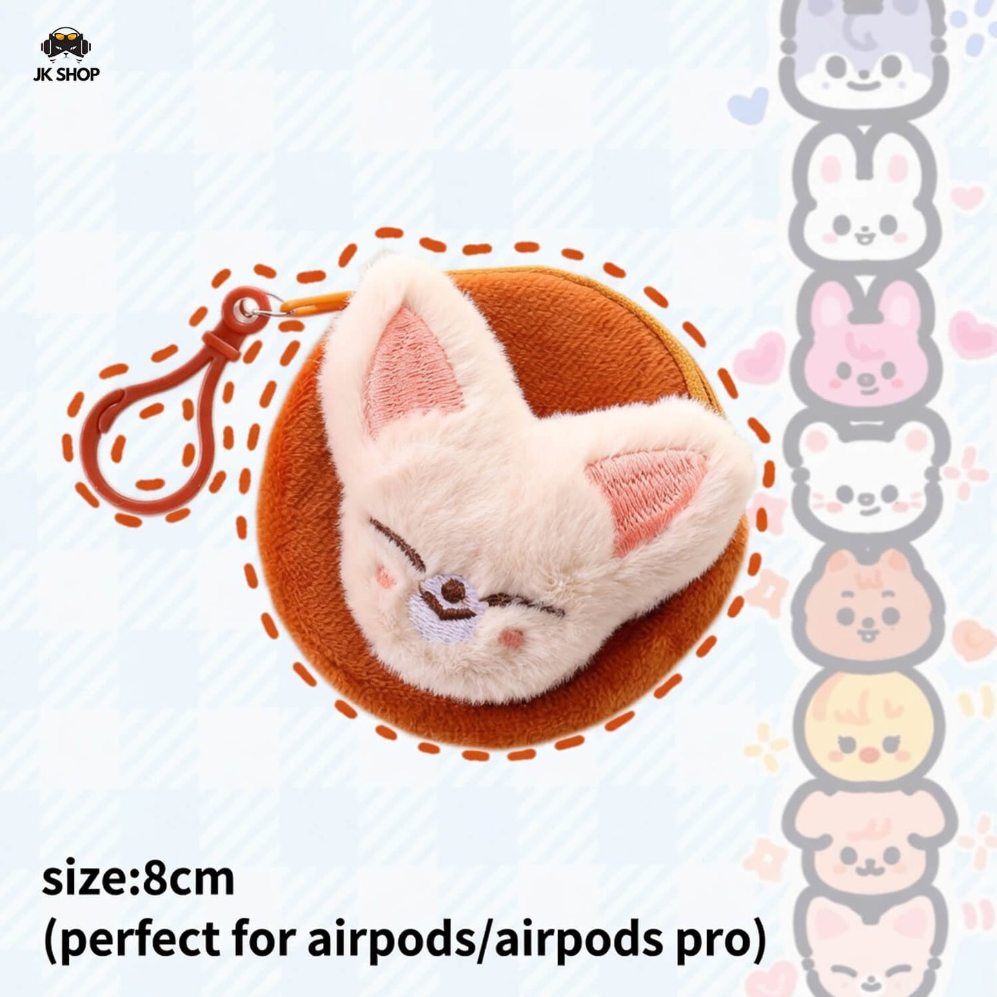 SK Mini Plush Airpods Pouch Coin Purse